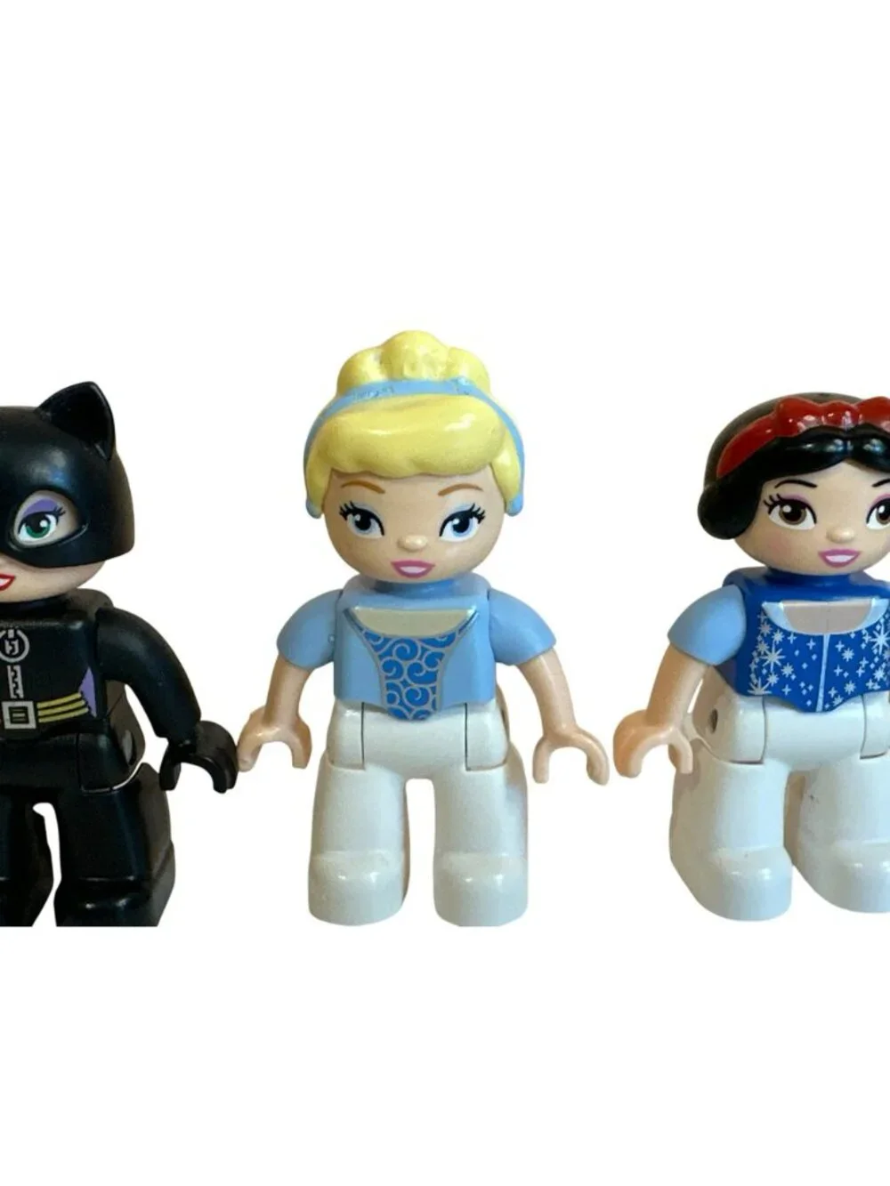 LEGO Duplo Figures Lot Disney Princess Elsa Cinderella Snow White Cat Woman 4 Pc